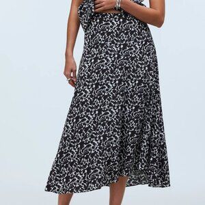 NWT Madewell Side-Slit Midi Skirt in Floral Crepe